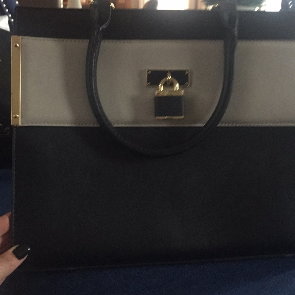 Black, cream and gold Aldo bag